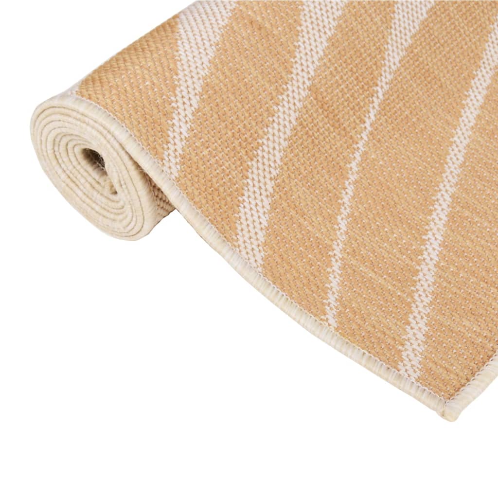 Utendørs flatvevd teppe 120x170 cm bladmønster
