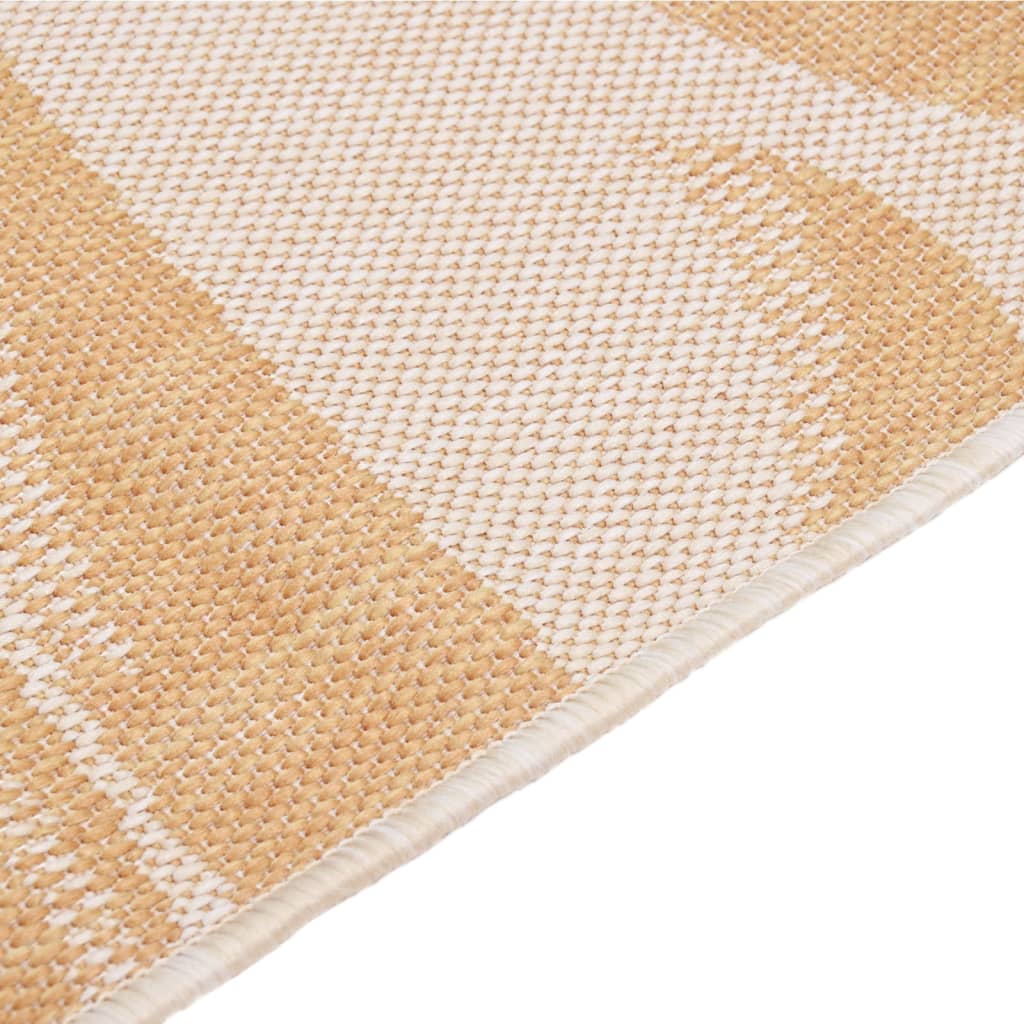 Utendørs flatvevd teppe 120x170 cm bladmønster
