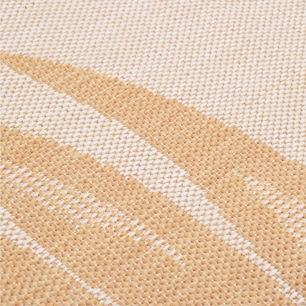 Utendørs flatvevd teppe 120x170 cm bladmønster