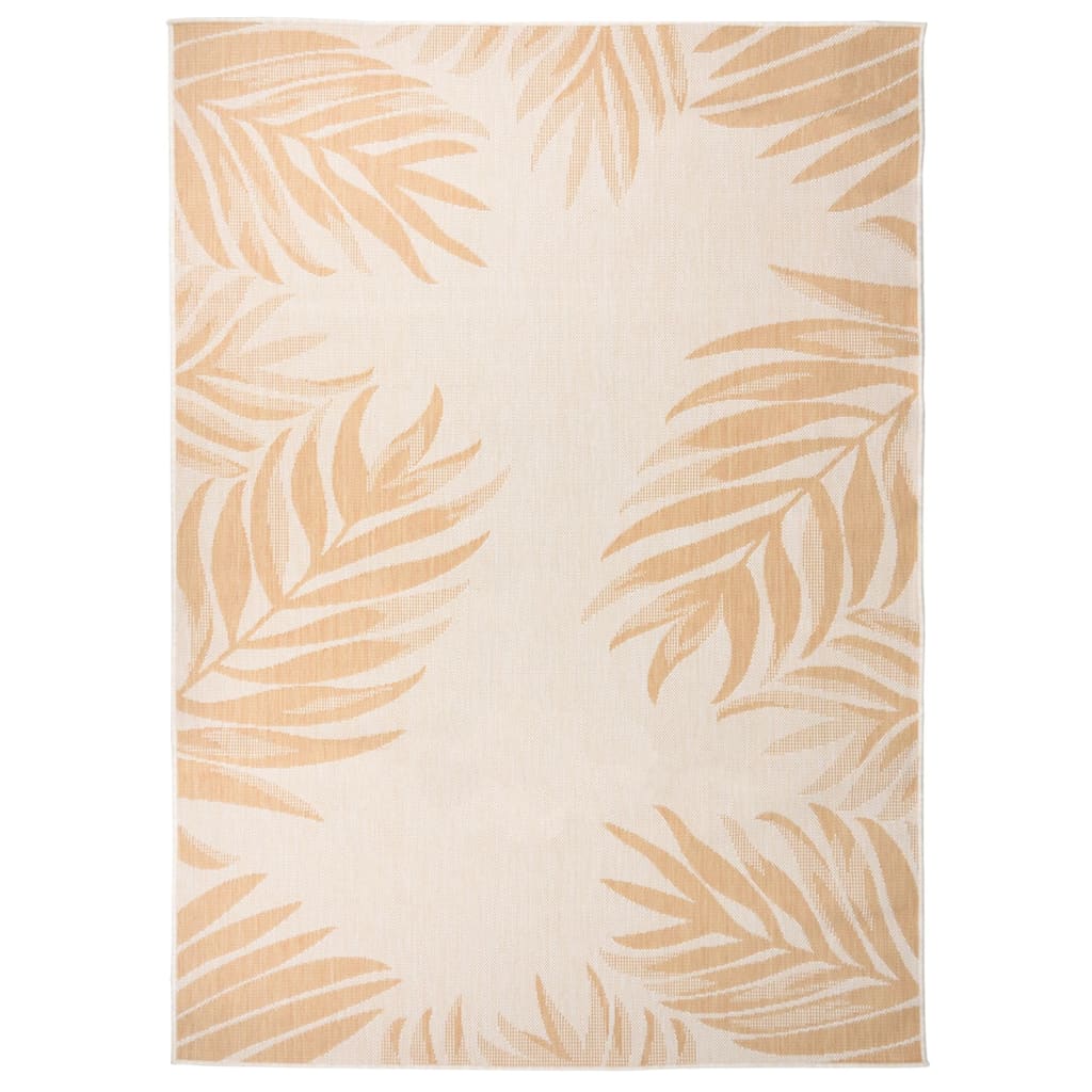 Utendørs flatvevd teppe 200x280 cm bladmønster