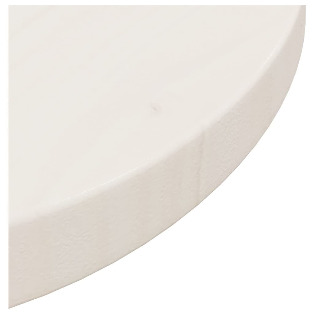 Bordplate hvit Ø30x2,5 cm heltre furu