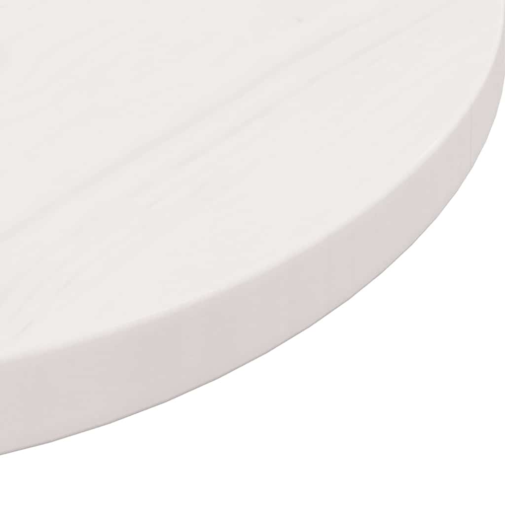 Bordplate hvit Ø60x2,5 cm heltre furu