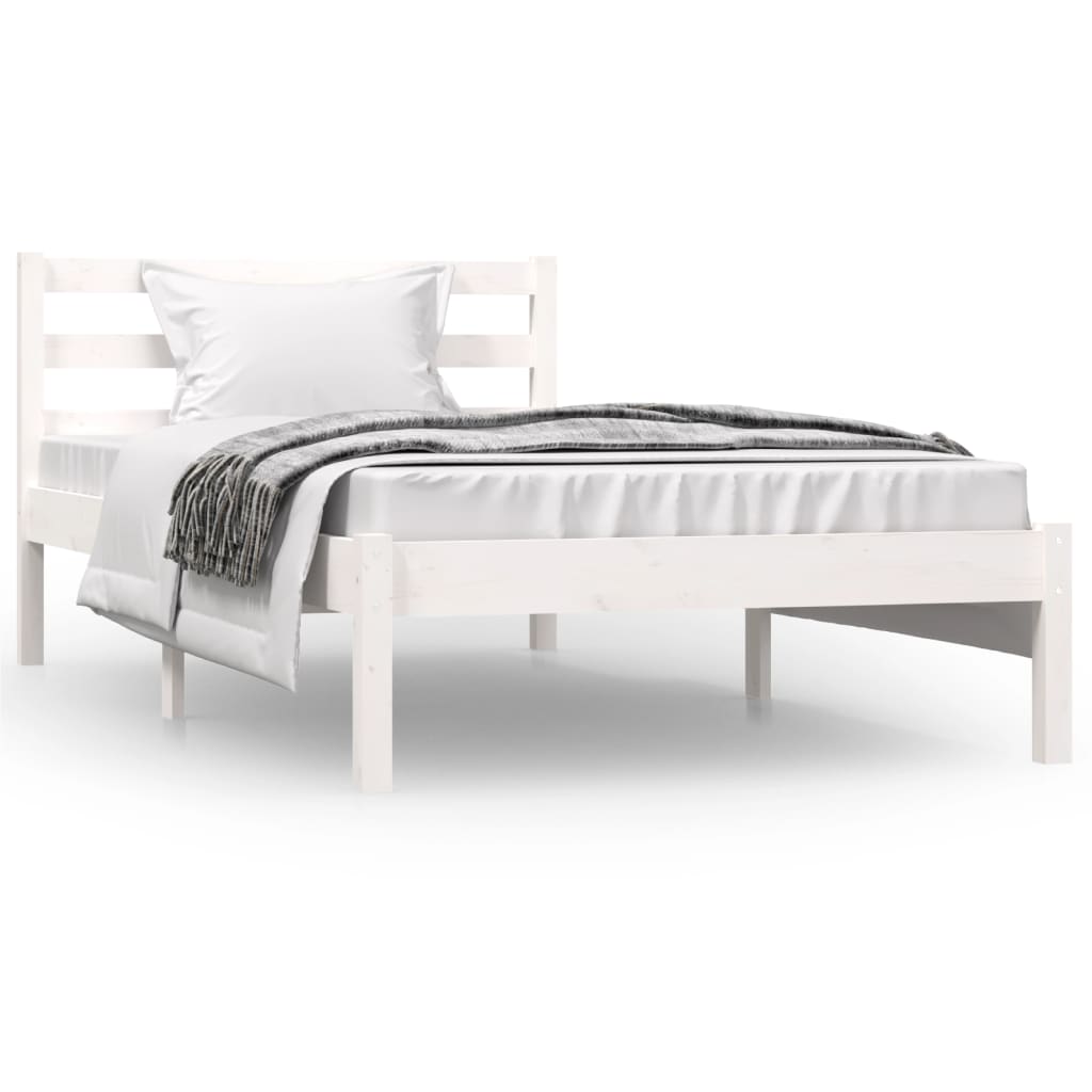 Sengeramme heltre furu 90x190 cm hvit 3FT Single