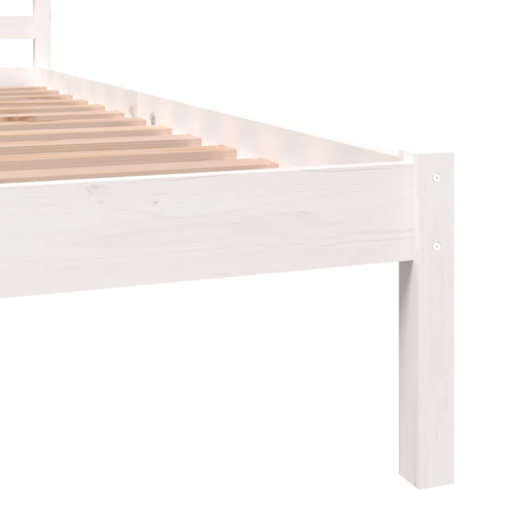 Sengeramme heltre furu 90x190 cm hvit 3FT Single