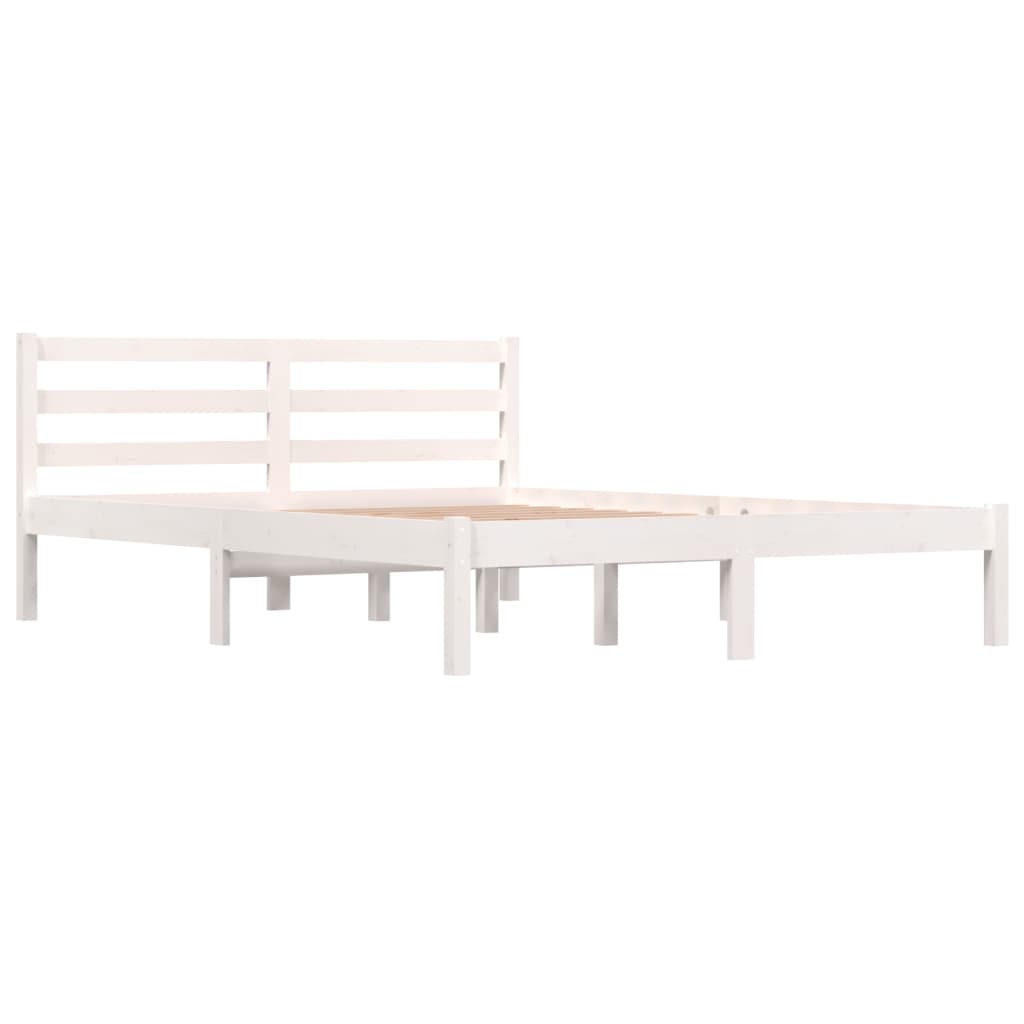 Sengeramme heltre furu 120x190 cm hvit Small Double