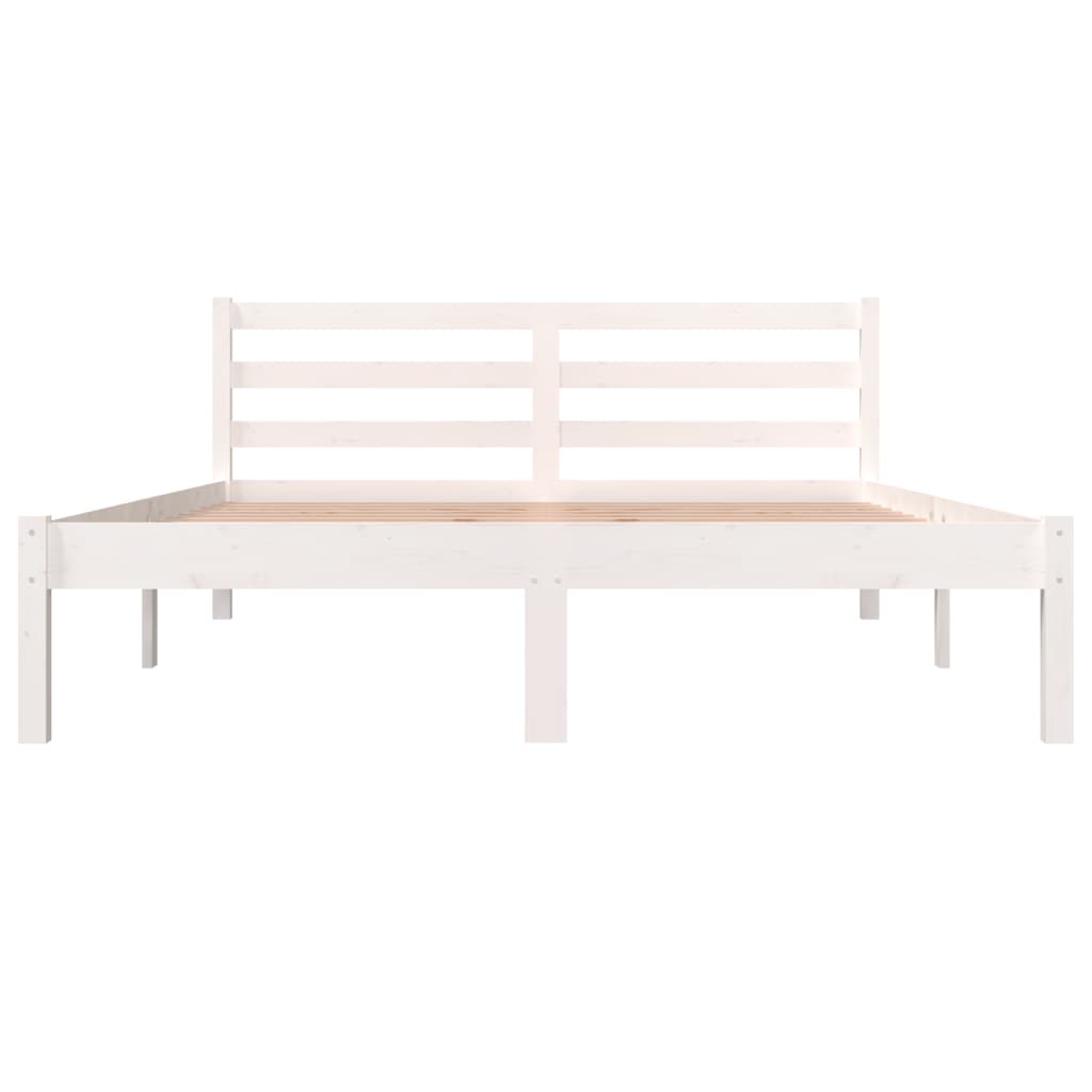 Sengeramme heltre furu 120x190 cm hvit Small Double