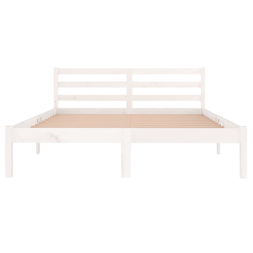 Sengeramme heltre furu 140x200 cm hvit