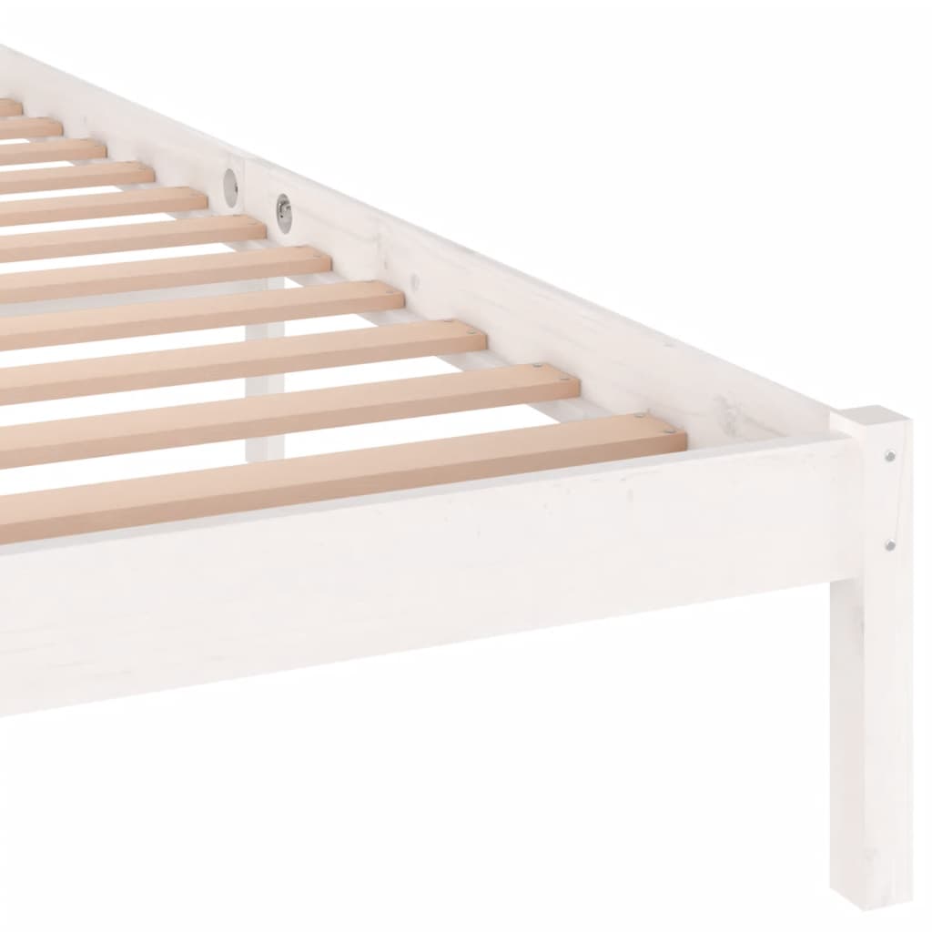 Sengeramme heltre furu 140x200 cm hvit