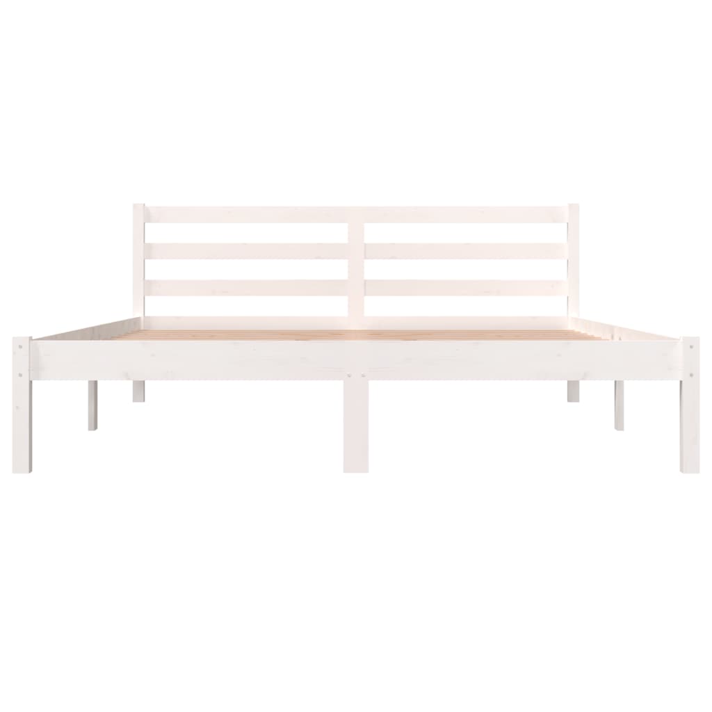 Sengeramme heltre furu 150x200 cm hvit 5FT King Size
