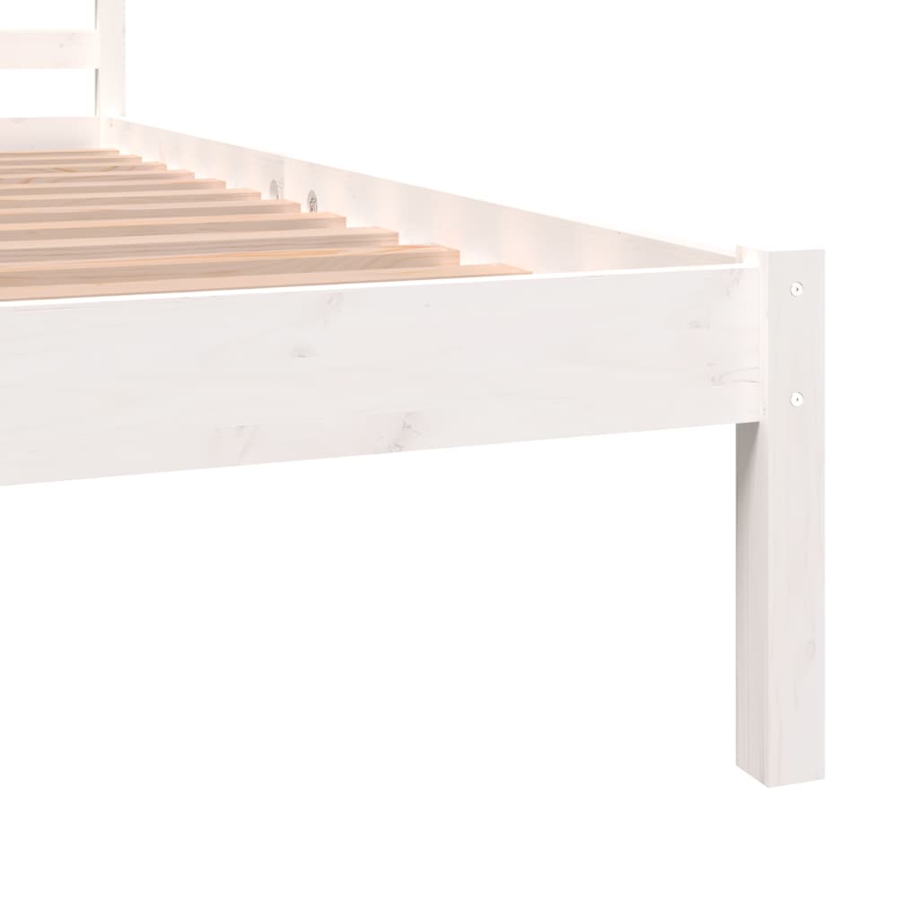 Sengeramme heltre furu 150x200 cm hvit 5FT King Size