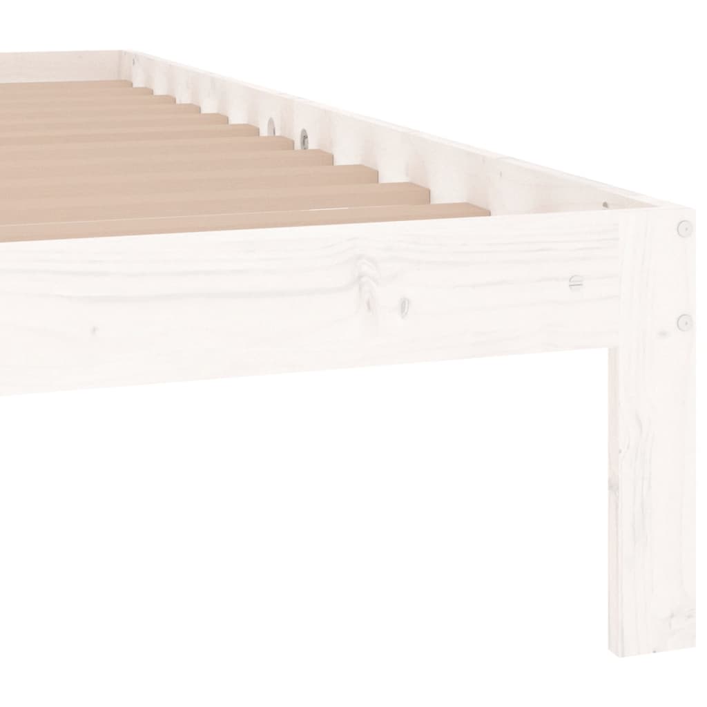 Sengeramme hvit heltre 135x190 cm 4FT6 Double