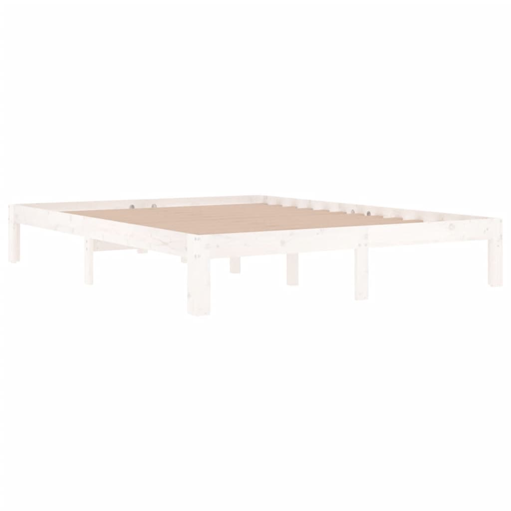 Sengeramme hvit heltre 150x200 cm 5FT King Size