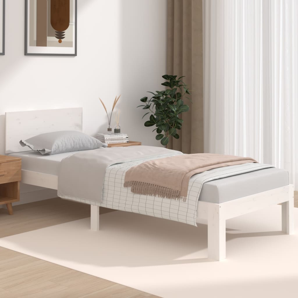 Sengeramme hvit heltre 75x190 cm 2FT6 Small Single