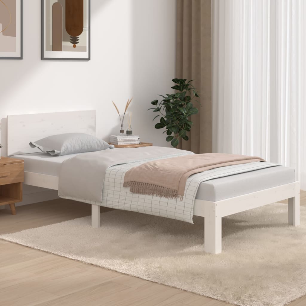 Sengeramme hvit heltre 90x190 cm 3FT Single