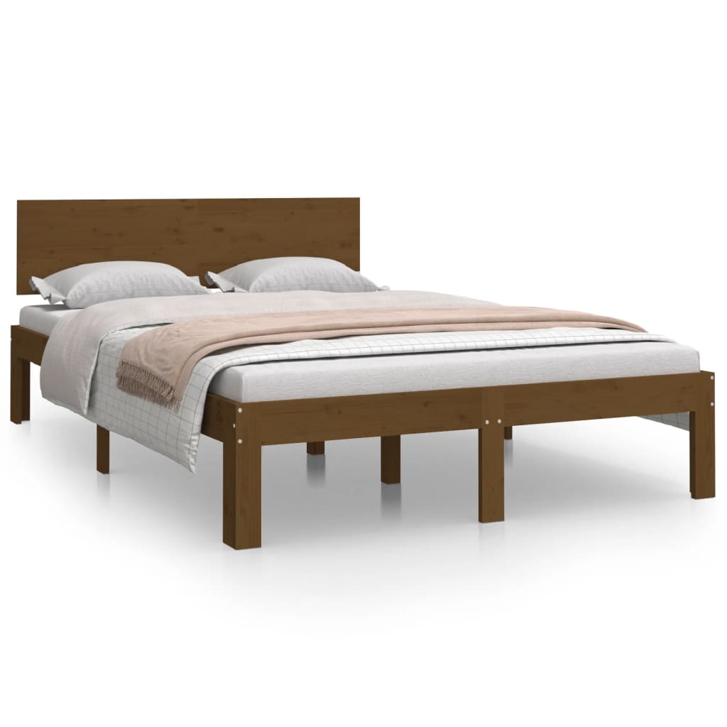 Sengeramme honningbrun heltre 120x190 cm Small Double