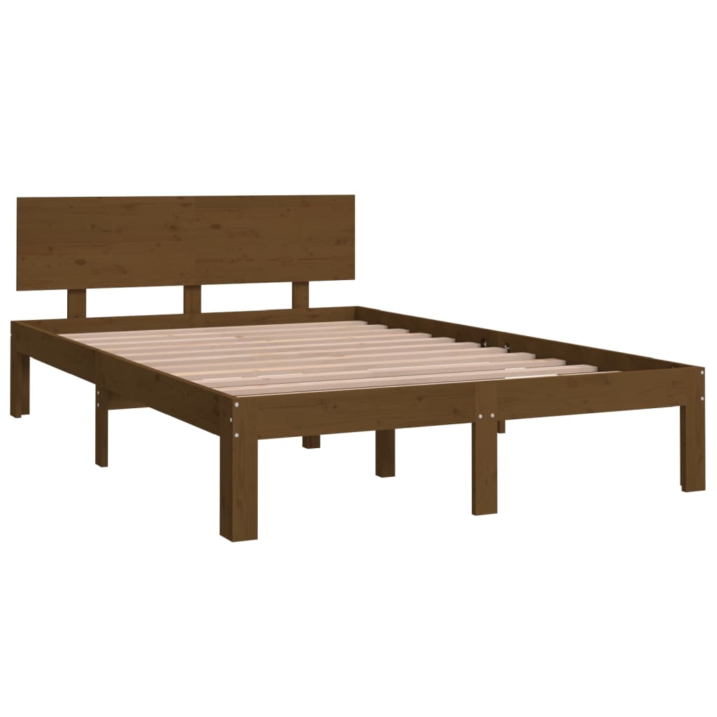 Sengeramme honningbrun heltre 120x190 cm Small Double
