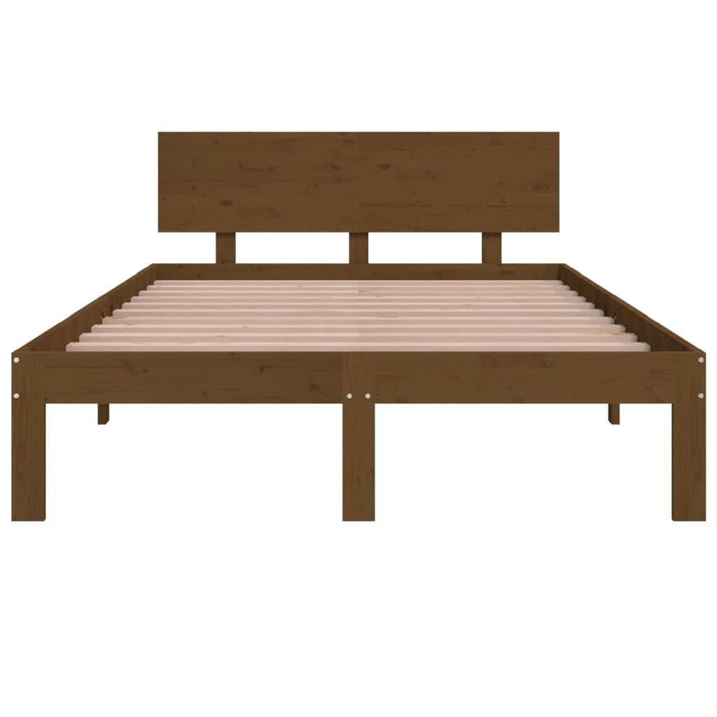 Sengeramme honningbrun heltre 120x190 cm Small Double