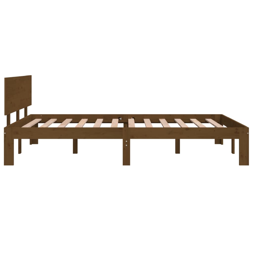 Sengeramme honningbrun heltre 120x190 cm Small Double