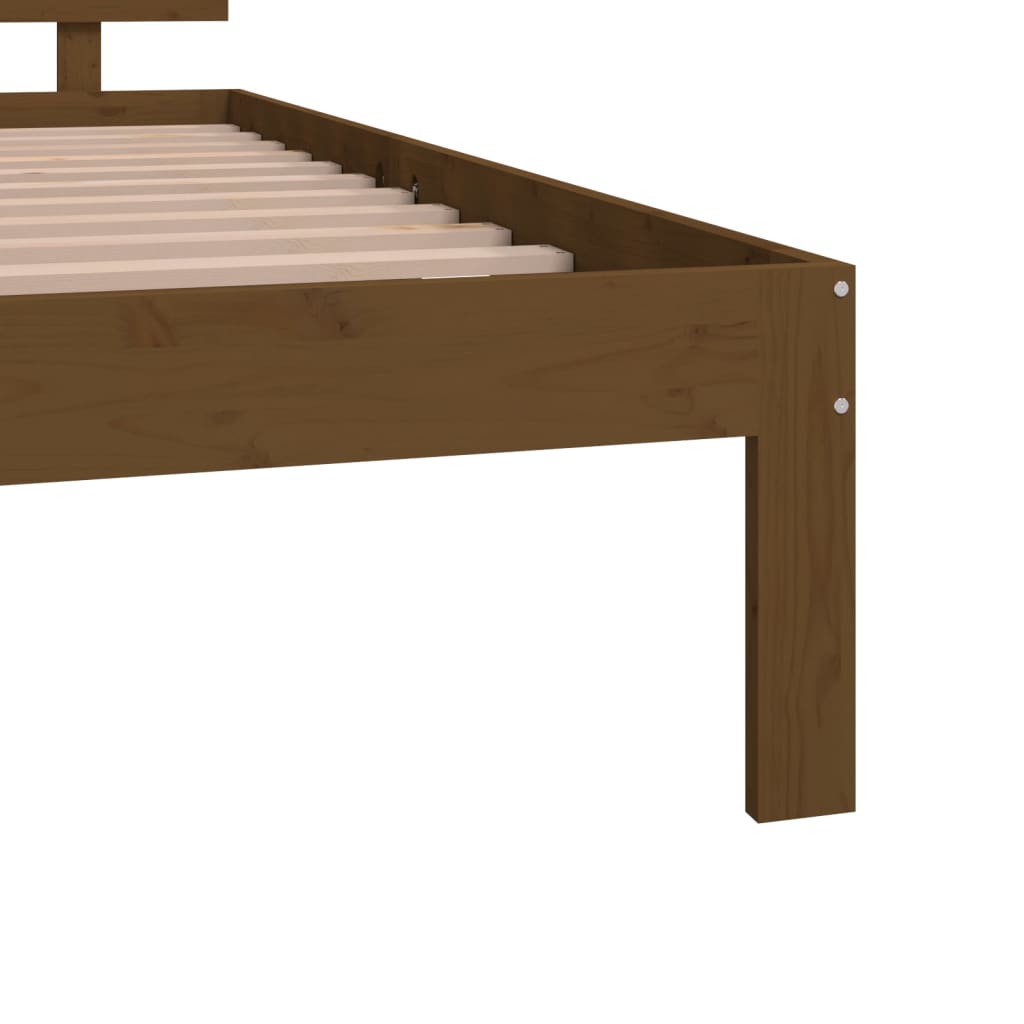 Sengeramme honningbrun heltre 120x190 cm Small Double