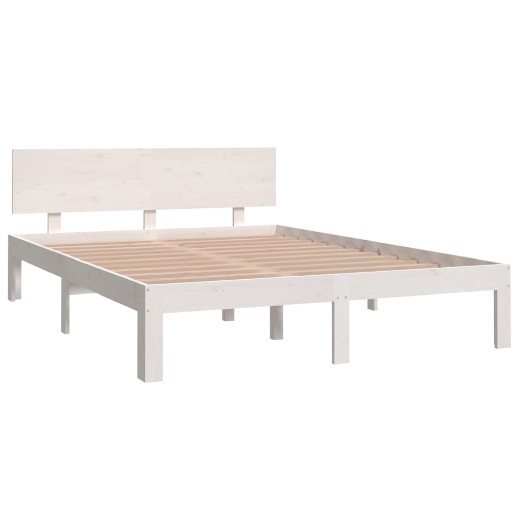 Sengeramme hvit heltre 135x190 cm 4FT6 Double