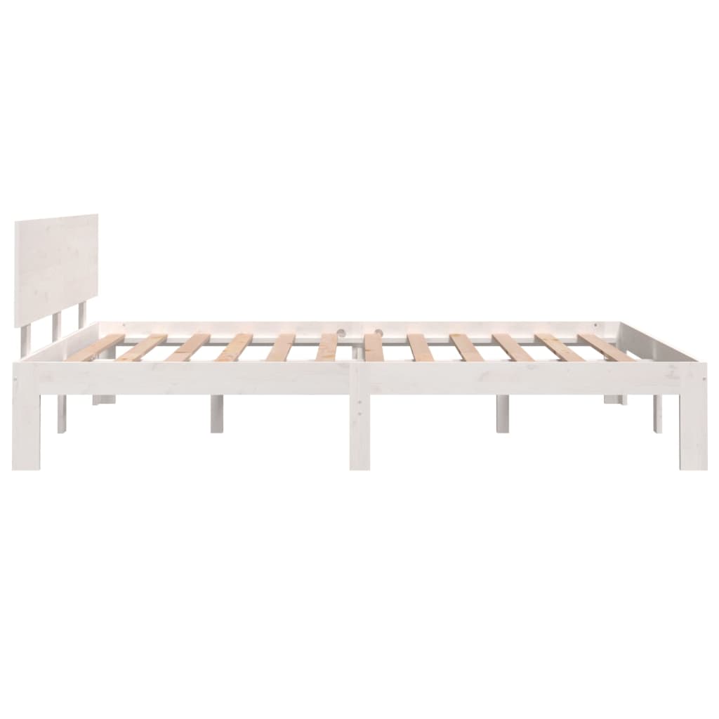 Sengeramme hvit heltre 135x190 cm 4FT6 Double