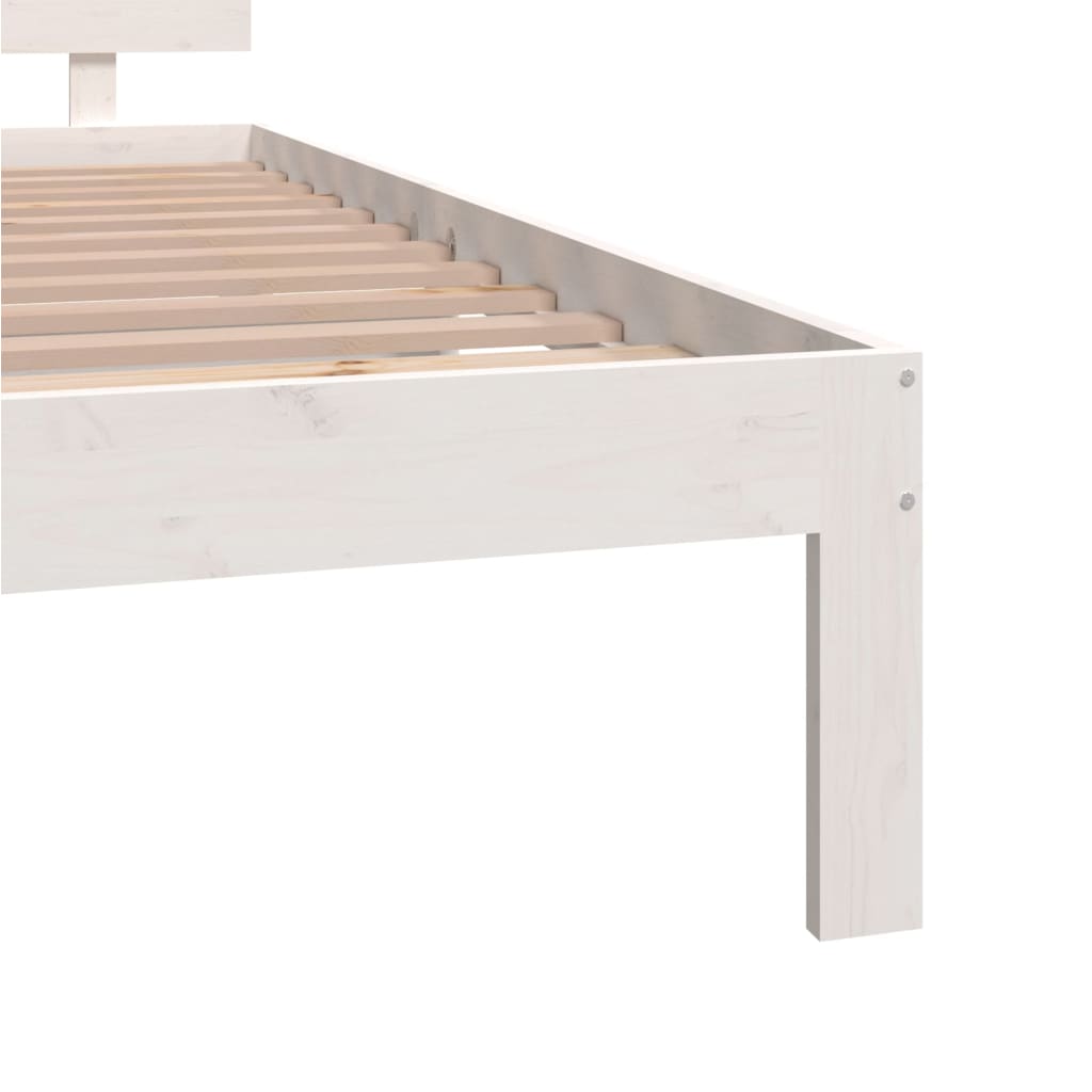 Sengeramme hvit heltre 135x190 cm 4FT6 Double