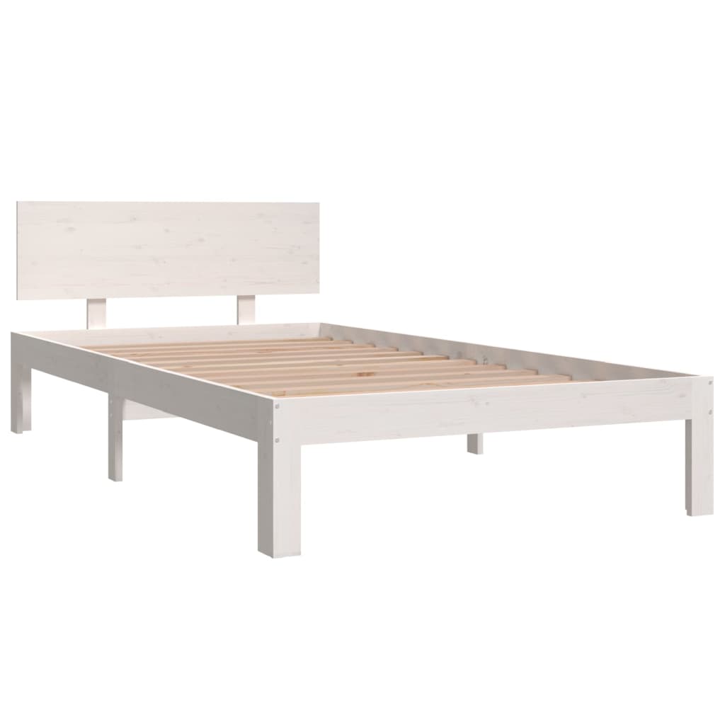 Sengeramme hvit heltre furu 100x200 cm