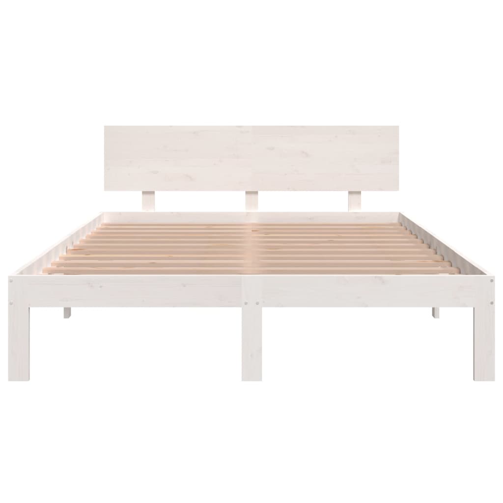 Sengeramme hvit heltre 150x200 cm 5FT King Size