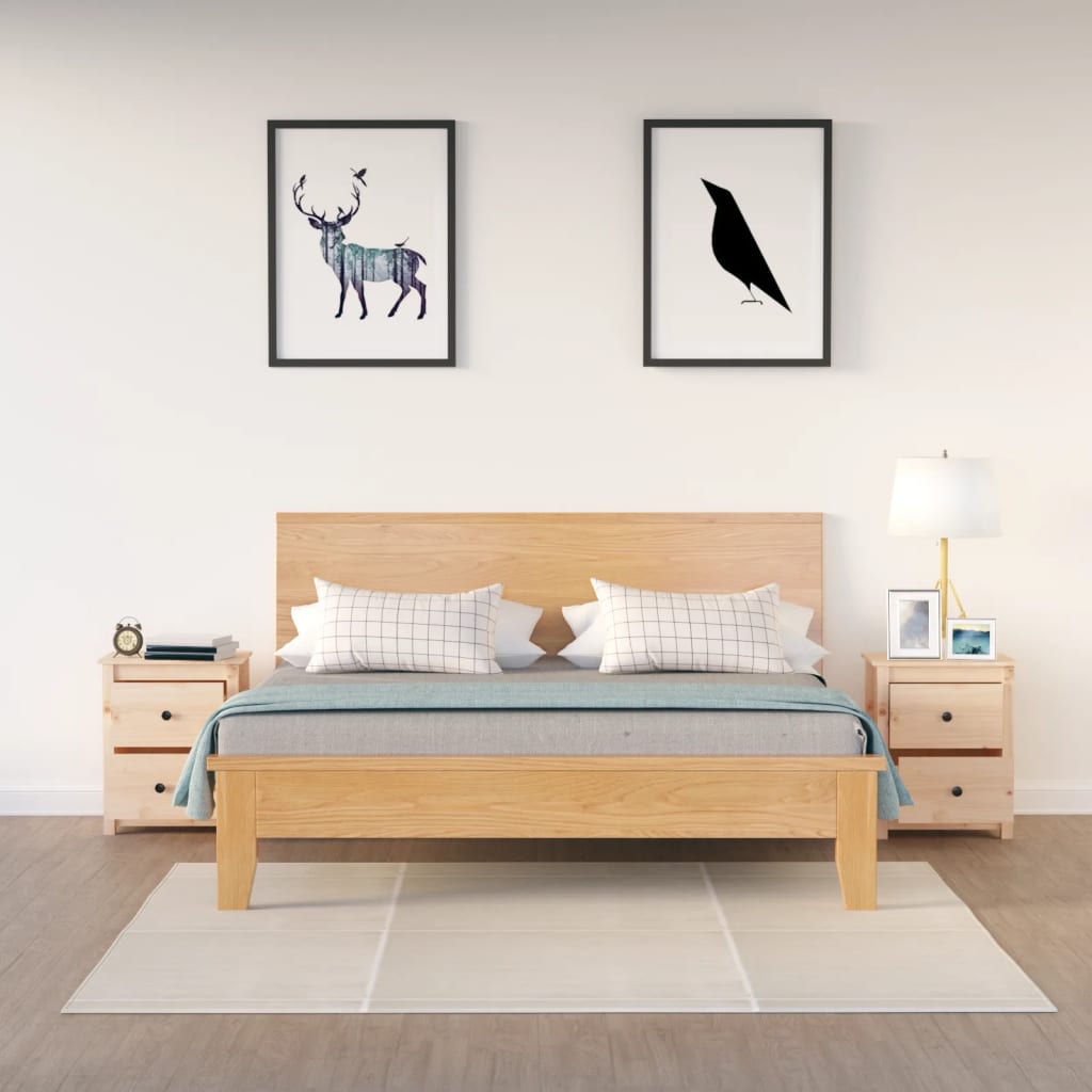 Nattbord 2 stk 50x35x61,5 cm heltre furu