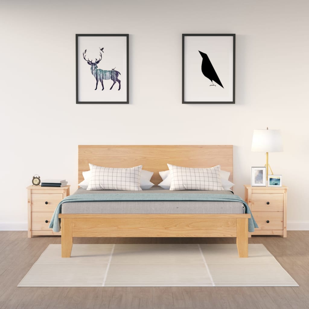 Nattbord 2 stk 50x35x61,5 cm heltre furu