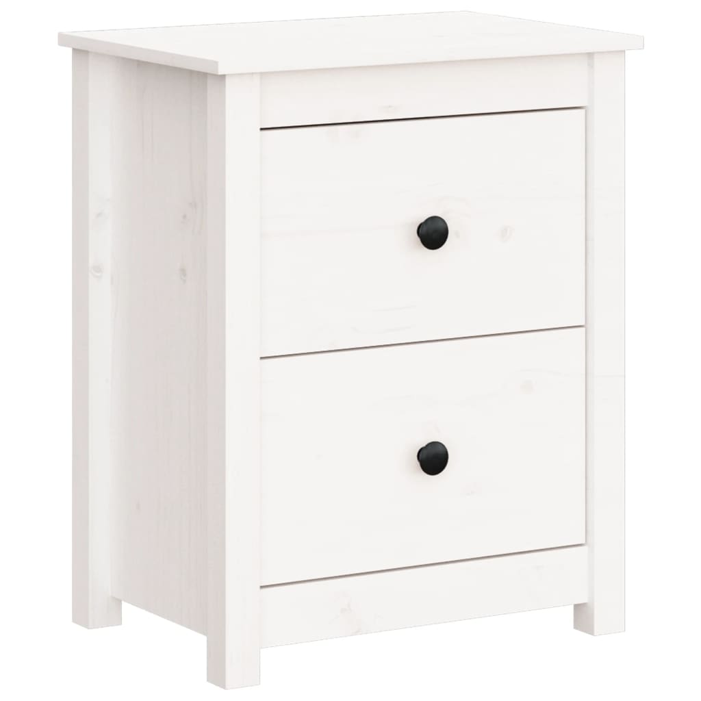 Nattbord hvit 50x35x61,5 cm heltre furu