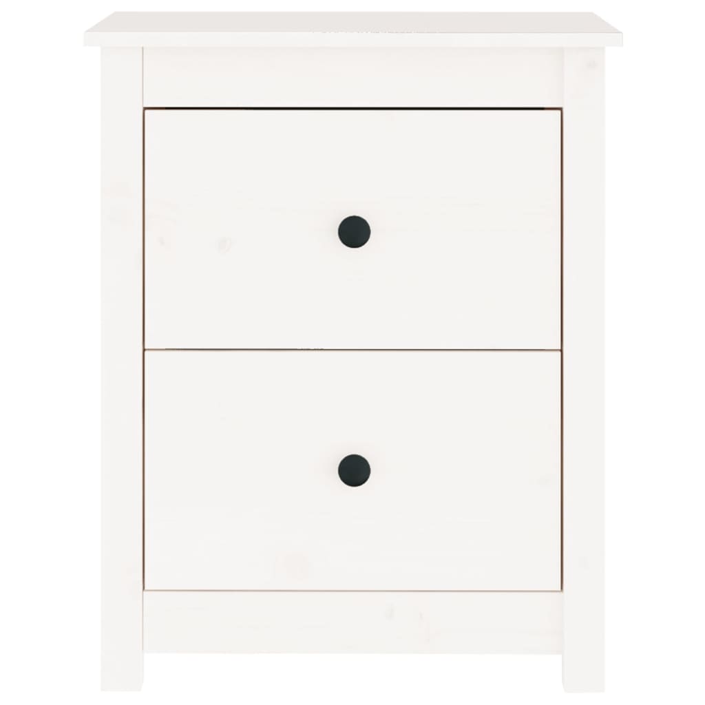 Nattbord hvit 50x35x61,5 cm heltre furu