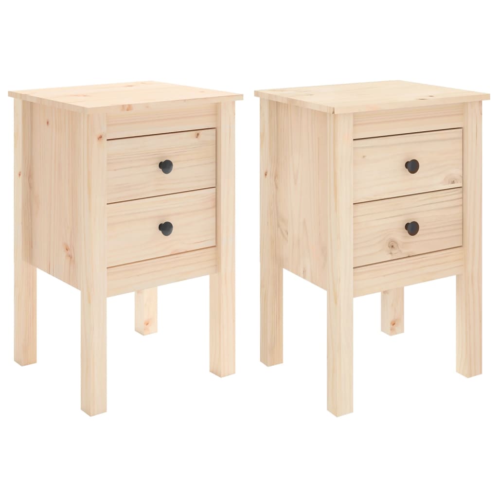 Nattbord 2 stk 40x35x61,5 cm heltre furu