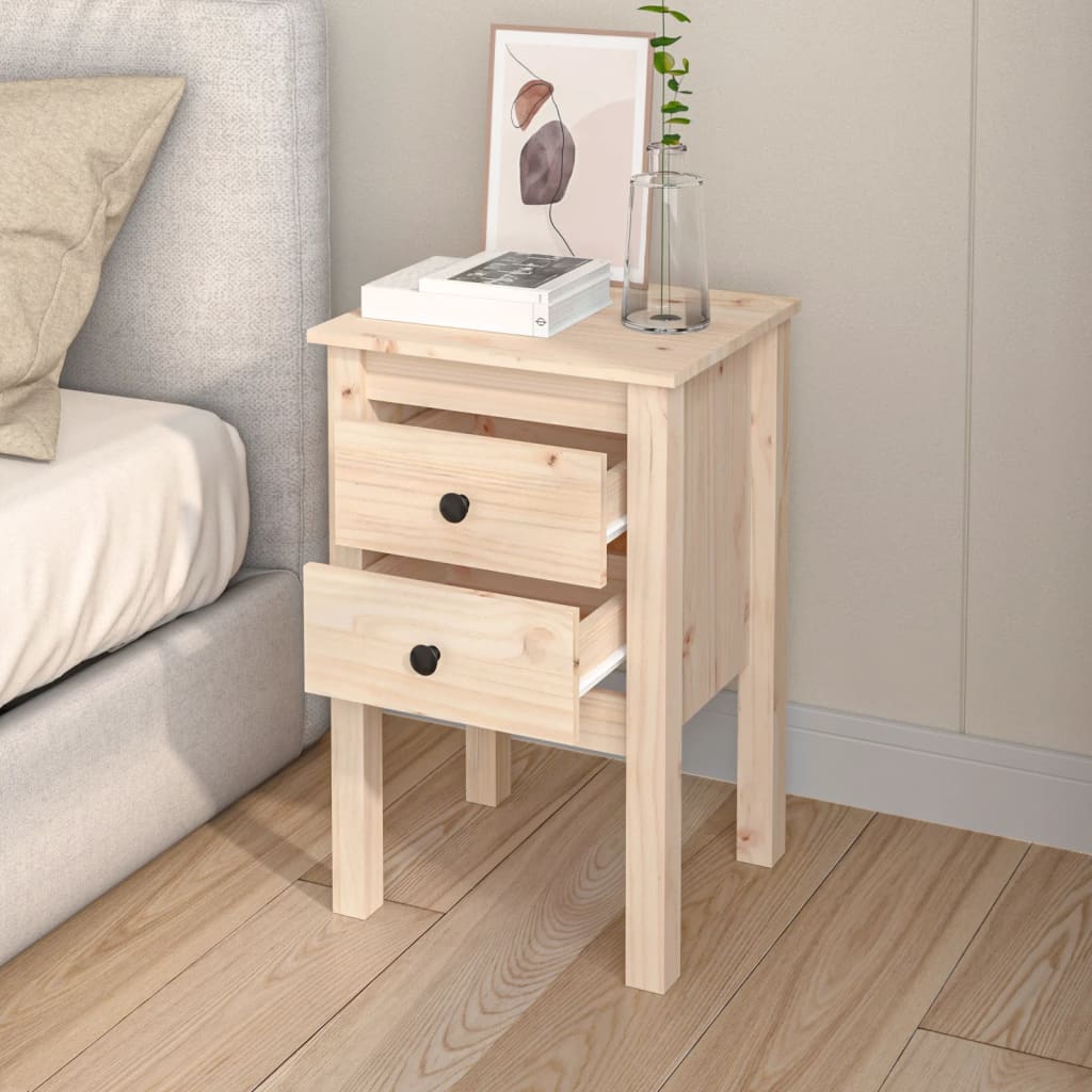Nattbord 2 stk 40x35x61,5 cm heltre furu