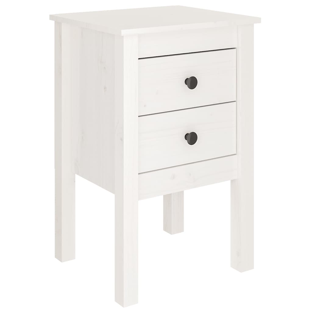 Nattbord hvit 40x35x61,5 cm heltre furu