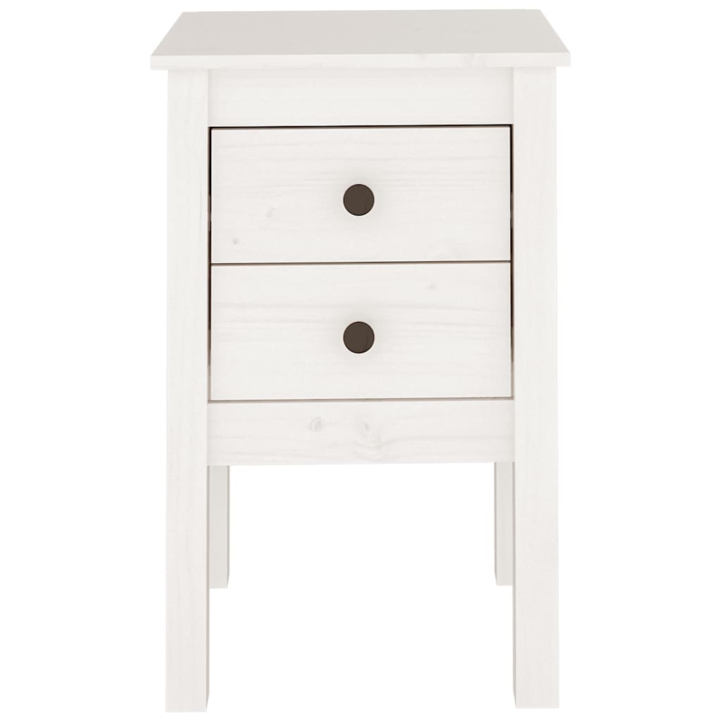 Nattbord hvit 40x35x61,5 cm heltre furu