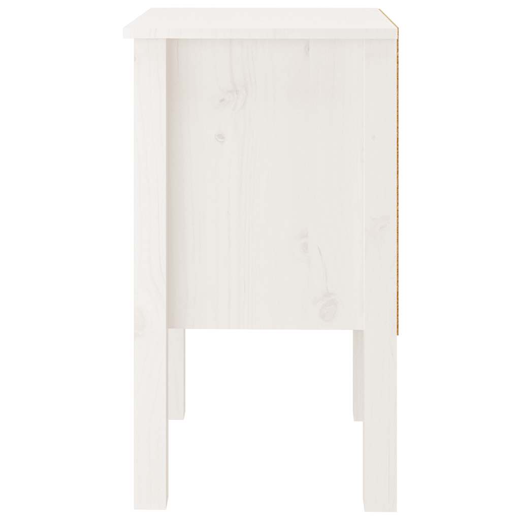 Nattbord hvit 40x35x61,5 cm heltre furu