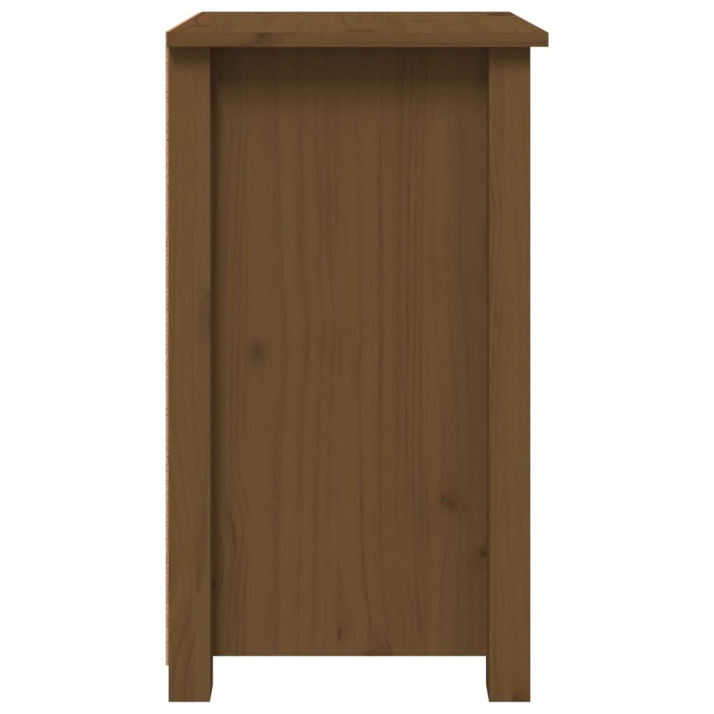 Nattbord 2 stk honningbrun 40x35x61 cm heltre furu
