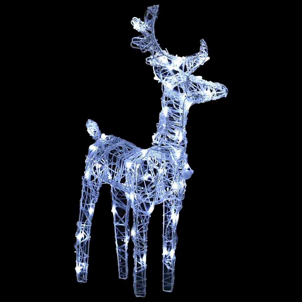 Julereinsdyr 2 stk kaldhvit 80 LED akryl