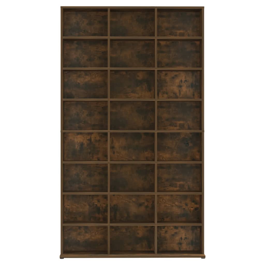 CD-skap røkt eik 102x23x177,5 cm konstruert tre