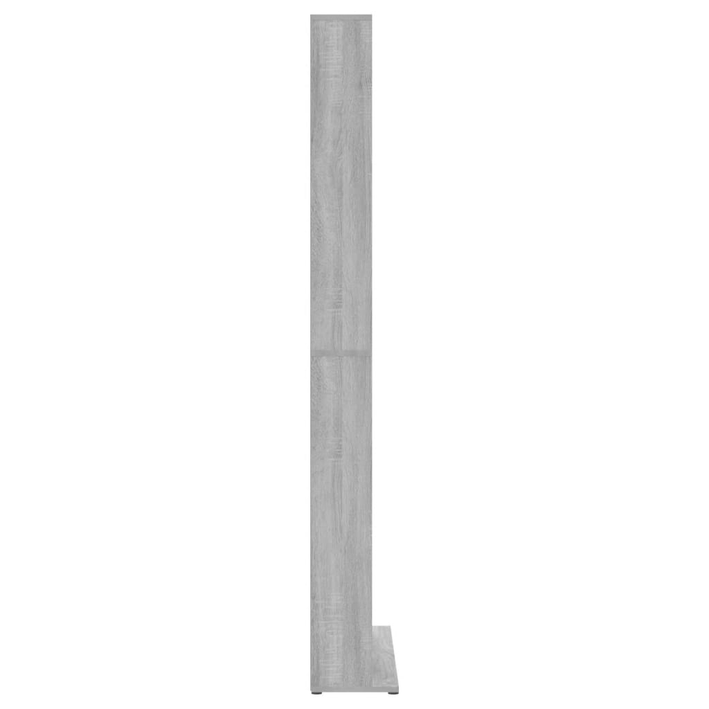 CD-skap grå sonoma 102x23x177,5 cm konstruert tre