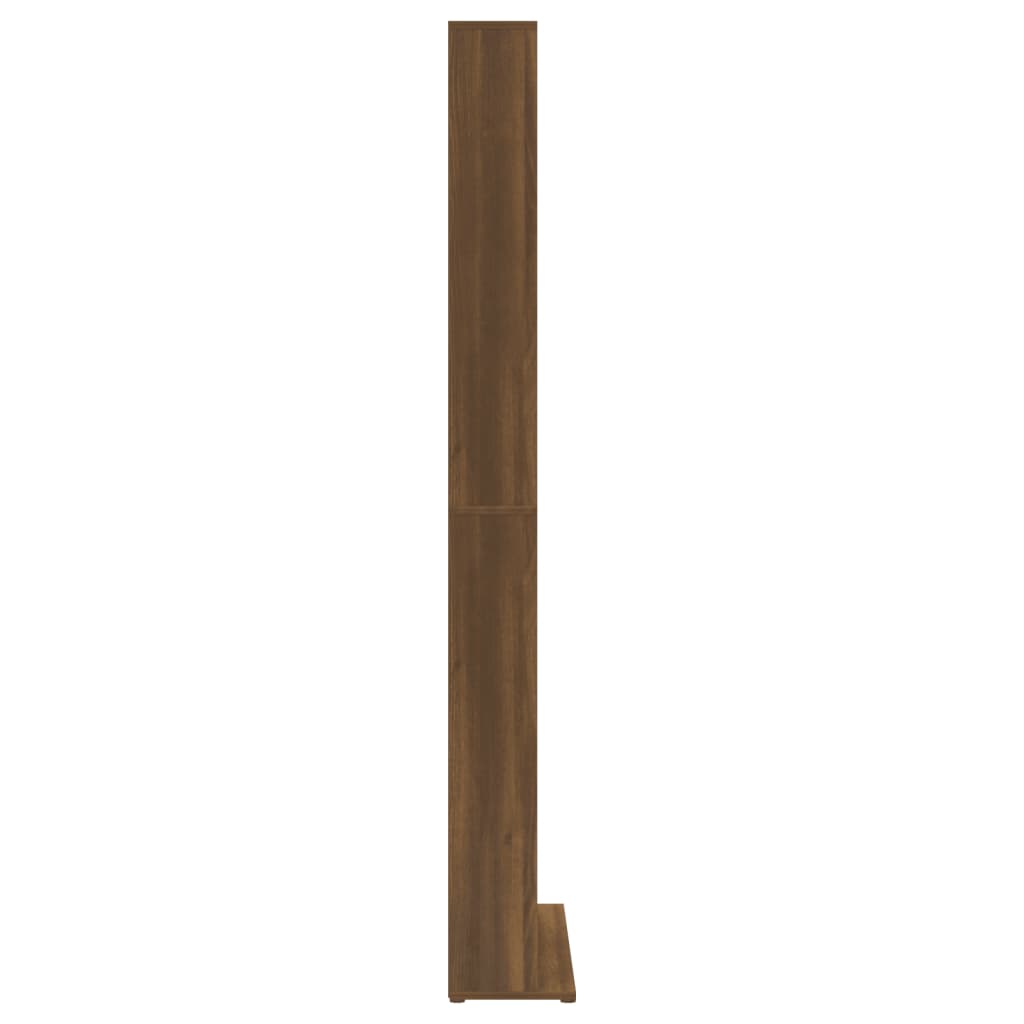 CD-skap brun eik 102x23x177,5 cm konstruert tre