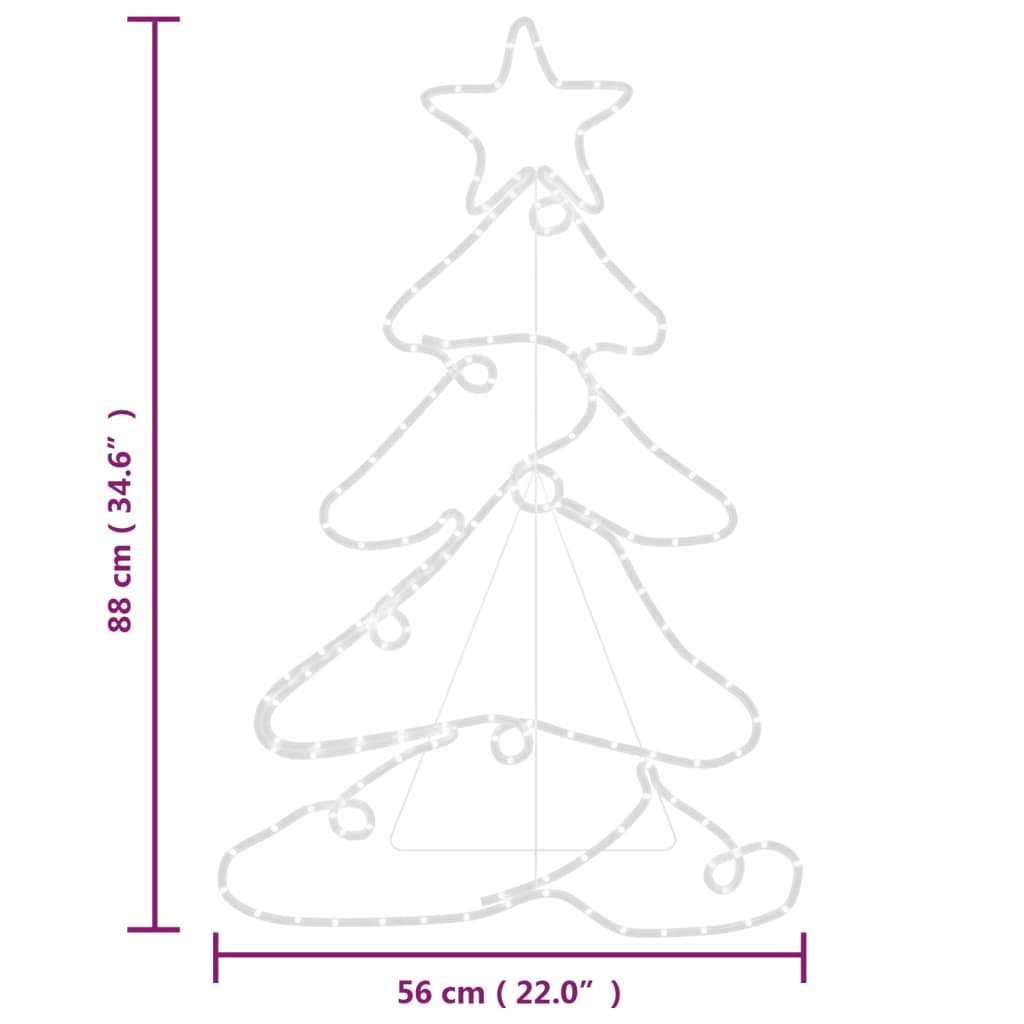 Juletrefigur med 144 lysdioder 88x56 cm