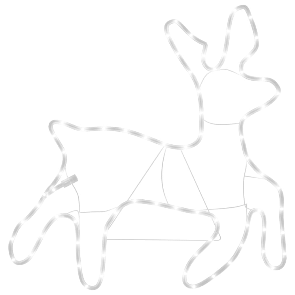 Julereinsdyrfigur med 72 lysdioder varmhvit 57x55x4,5 cm
