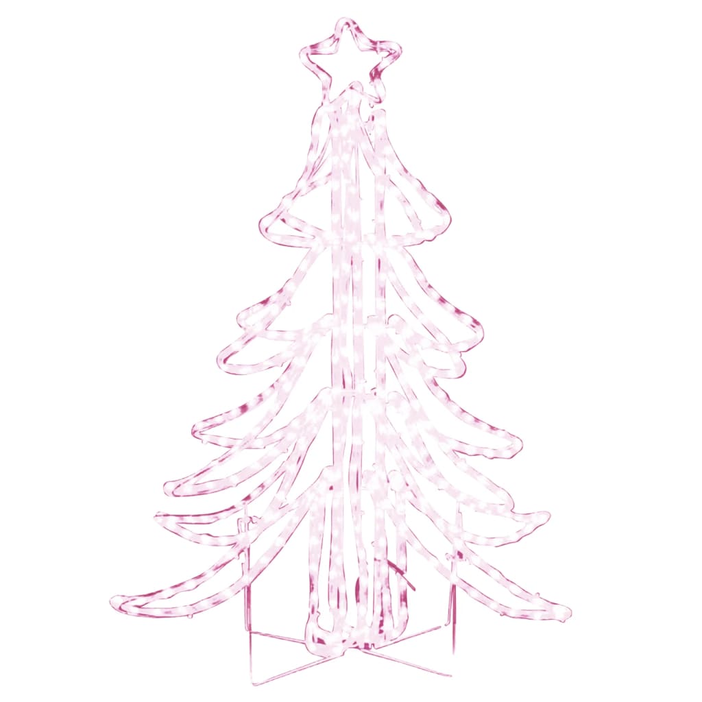 Sammenleggbar LED-juletrefigur varmhvit 87x87x93 cm