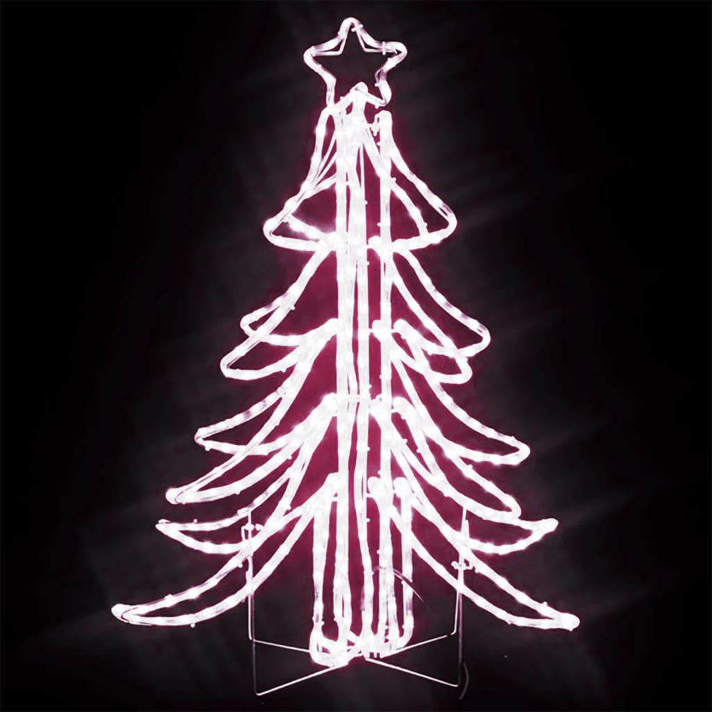 Sammenleggbar LED-juletrefigur varmhvit 87x87x93 cm