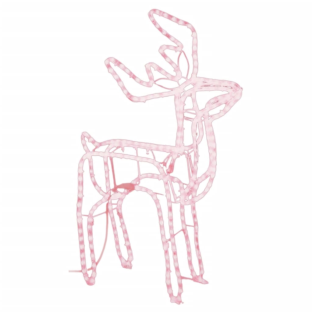 Julereinsdyrfigur varmhvit 76x42x87 cm