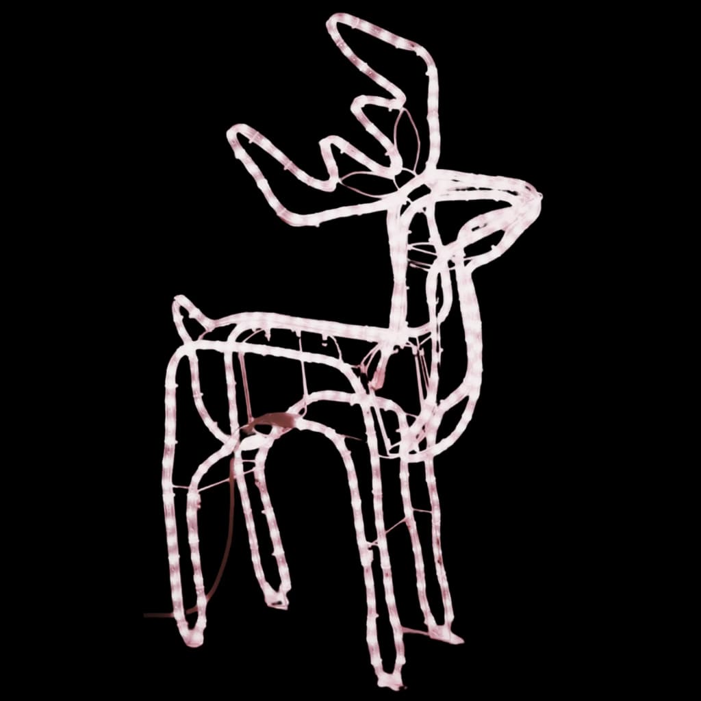 Julereinsdyrfigur varmhvit 76x42x87 cm
