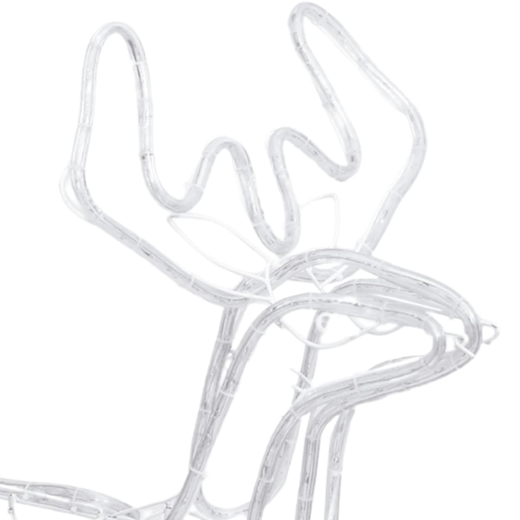 Julereinsdyrfigur varmhvit 76x42x87 cm