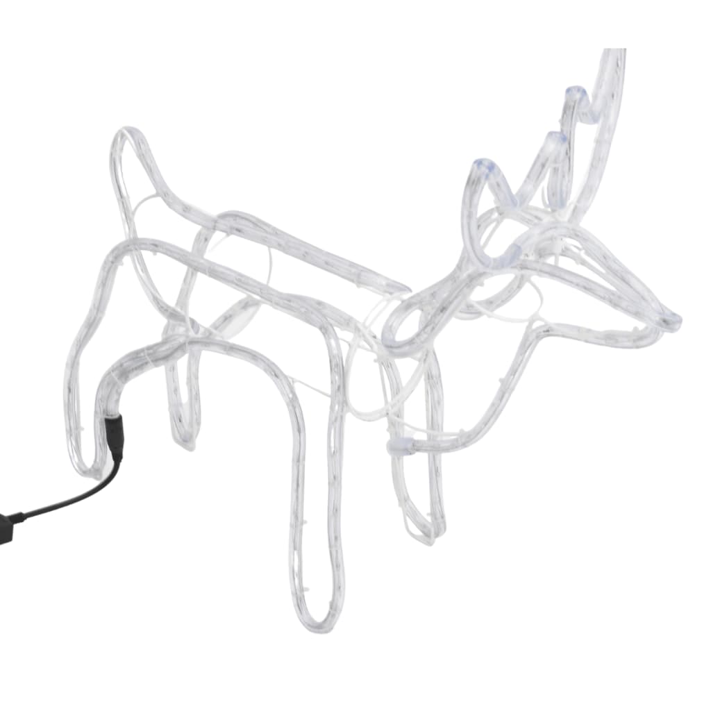 Julereinsdyrfigur varmhvit 60x30x60 cm